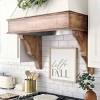 Custom built wood range hood cover plans. 1