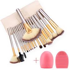City View 18 Pieces Makeup Brushes Set Professional Wood Handle Premium Synthetic Kabuki F Makeup Brush Set Professional Makeup Brush Set Makeup Brush Set Best