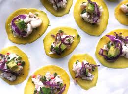Order from fish on deliveroo. Mini Mango Ceviche Tacos Clawson Cooks