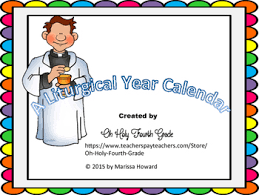 Daily catholic daily reading for 07/09/2021 prayer of the day: Catholic Liturgical Calendar Worksheets Teaching Resources Tpt