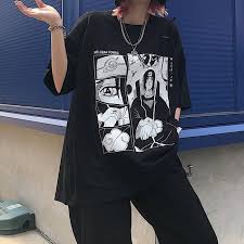 Naruto Print T Shirt In 2020 Aesthetic T Shirts Aesthetic Clothes Clothes