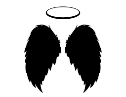 Black And White Angel Wings Png Black Angel Wings And Halo Vector Png And Jpgs Included Angel Wings Halo Black Angel Wings Black Angels