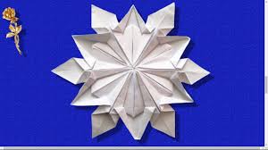 Tuto comment faire un flocon de neige en papier. Origami Flocon De Neige Dennis Walker Youtube