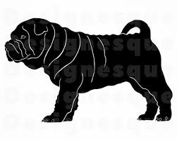 Shar Pei Svg Dog Svg Shar Pei Clipart Shar Pei Files For Etsy Shar Pei Shar Pei Dog Svg