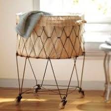 French Wire Hamper Laundry Basket On Wheels Wire Laundry Basket Laundry Hamper