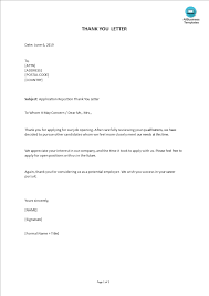 Kostenloses Application Rejection Thank You Letter