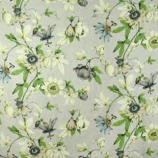 Floral motifs have been adored for centuries. S2712 Dove Greenhouse Fabrics