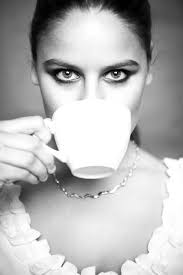 Black And White Woman Drinking Coffee Black And White Photograph Of A Woman Drinking Coffee Coffee Girl Coffee Drinks Coffee Drinkers