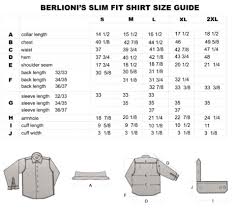 Size Chart Berlioni Shirts