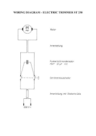 A wiring diagram usually gives opinion very nearly the relative approach and concurrence of. Wiring Diagram Electric Trimmer St 250