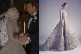 Lady Gaga The Countess Got Married Wearing An Ashi Studio Couture Dress For Her Acting Performance In The American Horror Story Series