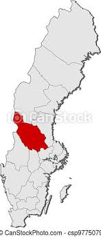 Scandinavië zuid op schaal 1:800.000 (1 cm = 8 km), ga je goed voorbereid op autovakantie. Graafschap Kaart Aangepunt Dalarna Zweden Kaart Provincies Politiek Dalarna Graafschap Zweden Highlighted Canstock