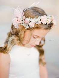 Flower Girl Hairstyles Flowergirl Hairstyles Flowergirl Hairstyle With Floral Wreath Flower Girl Crown Flower Girl Hairstyles Wedding Flower Girl