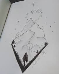 The Best Place To Go See The Stars Is On The Top Of A Mountain Drawing Dessin Star Stars Planets Pl Planet Drawing Drawings Digital Painting