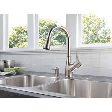 The stainless tell kitchen faucet also have some abs plastic in the. Peerless Single Handle Pull Down Sprayer Kitchen Faucet With Soap Dispenser In Stainless P88121lf Sd W Walmart Com Walmart Com
