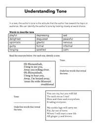 Tone Worksheet Freebie Tone Words Comparing Texts Word Choice