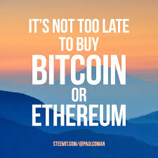 Because while gains equalling hundreds of percent. Quote It S Not Too Late To Buy Bitcoin Or Ethereum Steemit