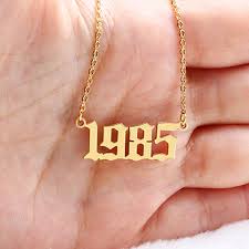 Shop gold necklaces for style that's all yours and no one else's. Gold Birth Year Necklace Personalized Old English Year Number Necklace Pendant Jewelry Buy Gold Year Necklace Personalized Number Necklace Year Number Pendant Product On Alibaba Com