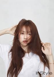 韓国芸能人 前髪あり ロング 巻き髪 ハン ヒョジュ 前髪 ロング 美容