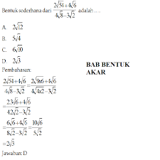 Soal 1 perhatikan bentuk pemfaktoran berikut 1. Matematika Smp Latihan Soal Matematika Bentuk Akar Buat Facebook