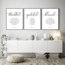 Thankful Grateful Blessed Bible Verse Printable Wall Art Etsy Serenity Prayer Wall Art Prayer Wall Bible Verse Wall Art