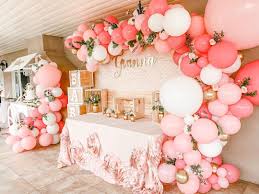 Pretty In Pink Baby Shower Vibes To Brighten Up This Gloomy Sunday Baby Shower Garland Disco Birthday Party Fancy Party Decorations