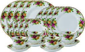 Jetzt direkt bei kitchen cabinet kaufen! Amazon Com Royal Albert Old Country Roses 20 Piece Dinnerware Set With Bread Plates Mostly White With Multicolored Floral Print Tea Sets
