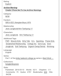 On archive of our own (ao3), users can make profiles, create works and other . Complete Taekook Au And Ao3 Fic Rec Thread On Twitter 108 Boy By The Sea By Amlika Taekook Ao3 Fic Chapters 16 Words 58k Nsfw Rich Jungkook And Homeless Taehyung