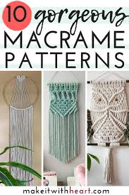 Macramé is the art of knotting rope or cord to form patterns and was all the rage. 10 Gorgeous Macrame Patterns For Boho Wall Hangings Macrame Patterns Macrame Macrame Projects
