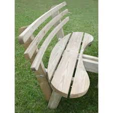 Garden bench / picnic table: Forest Garden Circular Picnic Table With Seat Backs