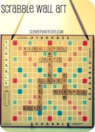 When you're stuck with some random letters, want to make words out of those scrambled letters? Upcycled Diy Scrabble Wall Art For The Craft Room Office Clever Pink Pirate Scrabble Wall Art Scrabble Wall Scrabble Tile Crafts