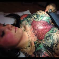 Whether you wear it for religion, a symbol of friendship, or undying love, you will always hold meaning to this everlasting. Suicide Girls Chest Heart Tattoo Chest Piece Tattoo Tattoos At Repinned Net