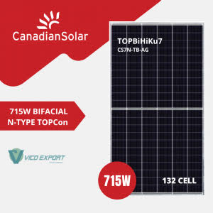 Panel Canadian Solar 715W N-Type Bifacial