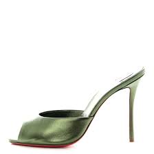 CHRISTIAN LOUBOUTIN Metallic Kid Laminato Me Dolly 100 Sandals 39 Verlaine  1505549 | FASHIONPHILE
