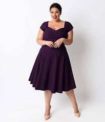 Stop Staring Plus Size Mad Style Eggplant Cap Sleeve Swing Dress Platya Vechernie Platya Platya Bolshih Razmerov