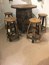 Bourbon Barrel Pub Table Set Pub Table And Chairs Barrel Table Pub Table Sets
