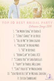 Wedding hymns the most popular and wedding words and lyrics to wedding hymns & songs of praise and worship have been included. 10 Best Bridal Party Entrance Songs For 2014 Bridal Party Entrance Song Wedding Ceremony Songs Entrance Songs
