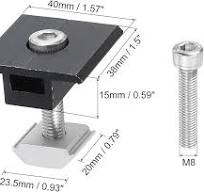 Amazon.com: uxcell 12Pcs Solar Panel Middle Clamp, 30mm ...