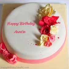Cake Birthday Greetings For Auntie Roses Happy Birthday Cake For Auntie Jpg 500 500 Happy Birthday Cakes Happy Birthday Cake Photo Happy Birthday Cake Pictures