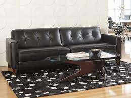 Executive Style Furniture Black Leather Sofas Modern Furniture Living Room