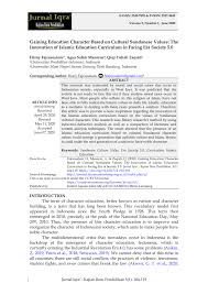 Ada 8 artikel yang alin posting dari berbagai sumber tentunya,. Pdf Gaining Education Character Based On Cultural Sundanese Values The Innovation Of Islamic Education Curriculum In Facing Era Society 5 0