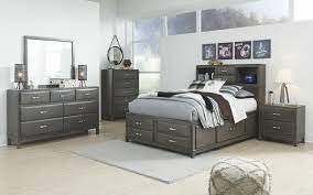 Arnett gray two drawer night stand. The Caitbrook Gray 8 Pc Dresser Mirror Chest Full Storage Bed 2 Nightstands Sold At Bailey S Furniture Serving Dallas Tx And Surrounding Areas