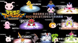 Digimon Adventure Psp All Rookie Child Digivolves Shinka