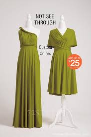 Olive Green Bridesmaid Dress Infinity Dress Olive Green Short Long Plus Size Convertible Dress Multiway Dress Twist Wrap Dress