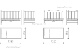 Draw another vertical line about the same length as the first. Crib Cad Block Download Furniture Autocad Models