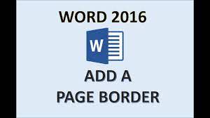 Word 2016 Add Page Border How To Insert Borders In Microsoft Ms Office 365 Put Set Tutorial Youtube