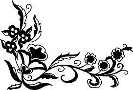Transparent background flowers png black and white. 16 Flower Corner Vector Png Transparent Svg Vol 2 Onlygfx Com