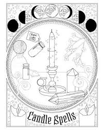 Book Of Spells Witch Coloring Pages Book Of Shadows Coloring Books