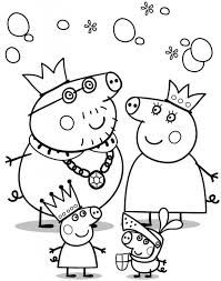 The peppa pig family can be also seen as sea monsters and doctors. Dibujos De Peppa Pig Para Colorear Peppa Pig Coloring Pages Peppa Pig Colouring Birthday Coloring Pages