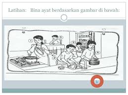 Bina lima ayat dengan berpandukan gambar dibawah. Sejalan Bina Ayat Cute766